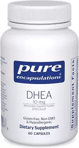 Pure Encapsulations DHEA 10 Mg  Adrenal Supplement Immune Support 60 Caps 6/26 - Picture 1 of 1