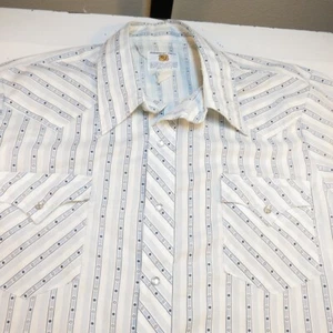 VINTAGE DICKSON JENKINS PERMANENT PRESS SNAP UP WESTERN COWBOY SHIRT Mens XL - Picture 1 of 4