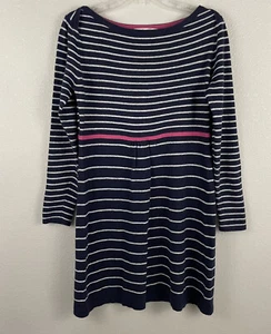 Boden Womens 12 Blue Striped Cashmere Angora Sweater Dress - Picture 1 of 4