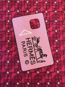 HERMES 645795 HA Dark Red “Hermes Sim" silk Tie New In Box With Tag - Picture 1 of 6