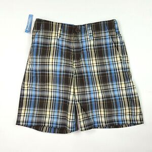 IZOD Women's Size 6 Plaid Golf Chino Retro Outdoor Shorts Sports Athletic Blue