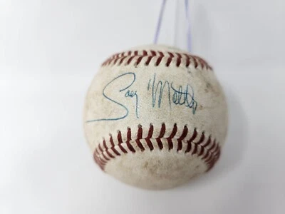 Gary Matthews Signed Rawlings Official Midwest Baseball Giants Braves COA Foto 1 de 2