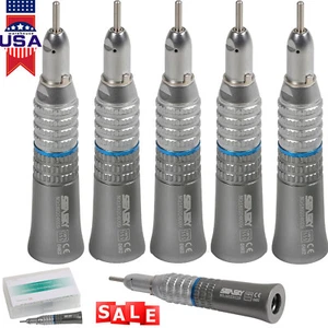 1-5X USA Dental Slow Low Speed Straight Nosecone Handpiece E-type Fit NSK HP Bur - Foto 1 di 21