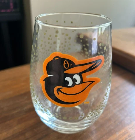Baltimore Orioles Boelter MLB Drinking Glass Round Tumbler Clear, 5" tall Cover