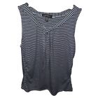 Contact Striped Sleeveless Blouse Size XL