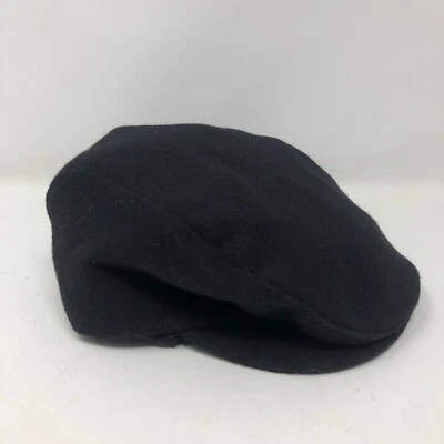 Boné plano masculino médio preto lã lã externa Pendleton Newsboys chapéu orelha - Imagem 1 de 4