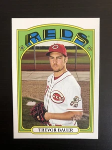 2021 Topps Heritage Trevor Bauer #OB-TB 1972 Topps übergroße Box Topper rot - Bild 1 von 5