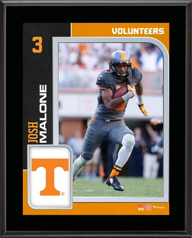 Josh Malone Tennessee Volunteers 10.5x13 Sublimated Plaque - Fanatics Cover