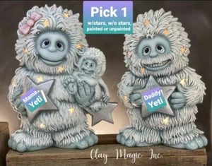 Pick A Yeti con estrellas o sin bisque de cerámica pintado o sin pintar  - Imagen 1 de 3