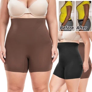 Plus Size Women High Waist Body Shaper Seamless Pant Belly Control Briefs Shorts - Picture 1 of 20
