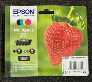 Epson 29 Strawberry Oryginalne opakowanie zbiorcze, 4 wkłady atramentowe FABRYCZNIE NOWE I ZAPIECZĘTOWANE- 2027 - Zdjęcie 1 z 1