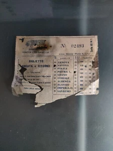 1950 Circa AUTOLINEE SATI SAVONA PIETRA BIGLIETTO - Foto 1 di 2