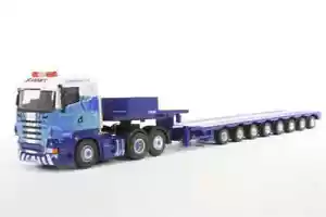 ATLAS/OXFORD 1/76 EDDIE STOBART RAIL SCANIA R560 CAB RV233 LOW LOADER LILY JEAN - Picture 1 of 1