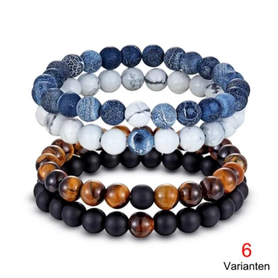 Pärchenarmbänder aus Natursteinperlen von & mit Lebensfreuden! - Bild 1 von 2