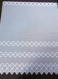 Scheibengardine Karos 3 Meter breit / 85 cm H Bistro Landhaus Meterware Rest - Bild 1 von 4