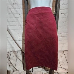 Ashley Nell Tipton For Boutique Rock 3X Burgunderrot Gesteppt Bleistift A490 - Bild 1 von 7