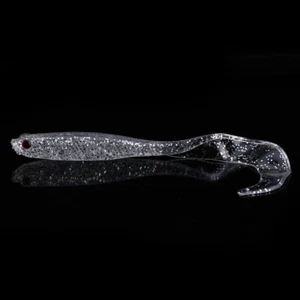 (Silver)5pcs Silver 13cm Soft Fishing Bait Bass Snakehead Lure LJ - Picture 1 of 5