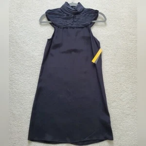 Alice + Olivia Black Silk Collar Dress szXS - Picture 1 of 16