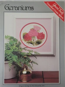 Yours Truly Geraniums Counted Cross Stitch Leaflet Pattern - Picture 1 of 3