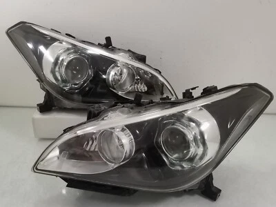 09-13 Nissan Fuga M37 Infiniti Y51 XENON HID Front BLACK Headlight Lamps OEM SET - Image 1 of 4