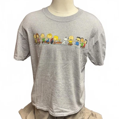 Peanuts Gang 2001 Snoopy Charlie Brown Graphic Tee Gray Size L - Image 1 of 4