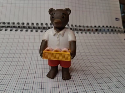 Jouet - Figurines PVC Petit Ours Brun - papa et le panier de Beignets.  BE - Photo 1/2