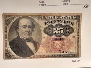 1874 25¢ Cents Fifth Issue U.S. Fractional Currency - Picture 1 of 4