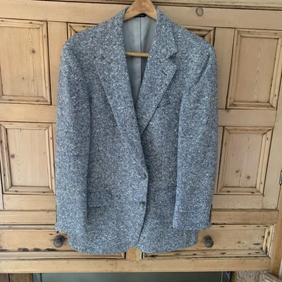 Vintage Polo University Club Tweed Blazer Cream Black Orange Blue Red 42 Regular - Image 1 of 4