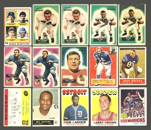 1955-1978 15 Carte Hall of Fame Rookie Baseball Calcio Basket Autorizzate - VG-EX - Foto 1 di 2