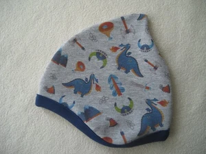 Bio Mütze, Wikinger, Drachen, Gr. 38-39, Herbst, grau, blau, Baby, wie Neu - Bild 1 von 3
