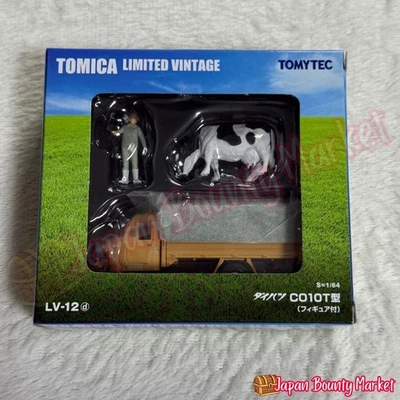 Tomica Limited Vintage LV-12d Daihatsu CO10T Truck 1/64 Figure & Cow Set New - Image 1 of 4