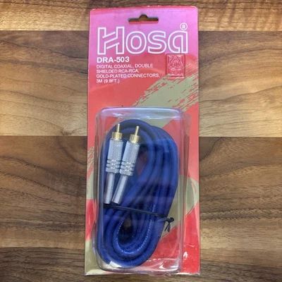 Hosa DRA-503 Digital Coaxial Cable Gold-Plated Connectors Blue 3m / 9.9ft - Image 1 of 3