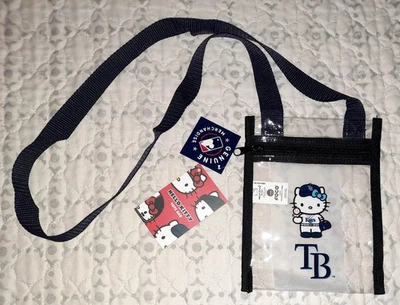 Tampa Bay Rays Hello Kitty Crossbody Tote Clear Zip Pouch Licensed MLB Sanrio🆕️ - Image 1 of 4