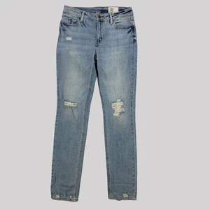 Cosmic Blue Love Distressed Light Wash Womans Jeans 28 - Picture 1 of 8