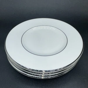4er Set Lenox Continental Esszimmer Platin Brotteller 6" Weiß Platinrand - Bild 1 von 3