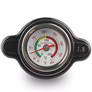 1.8 Bar Radiator Cap with Temperature Gauge - Fits Honda/Kawasaki/Suzuki/Yamaha - Picture 1 of 10