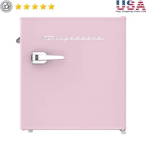 Retro Mini Refrigerator W/ Side Bottle Opener Compact Beverage Storage Fridge US - Picture 1 of 14