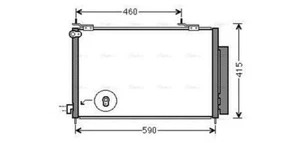 AVA Aircon Condenser HD5242D for HONDA CR-V (2002) 2.2 I-CTDI etc - Picture 1 of 7