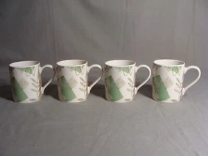 4 CORELLE COORDINATES Stoneware Mugs In The Textured Leaves Pattern - Bild 1 von 3