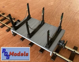SM32/SM45 Flat wagon with bolsters 32 or 45mm gauge 16mm/ft scale. Ready-built. - Picture 1 of 8