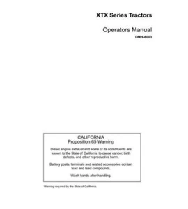 McCormick XTX series Operators Manual - Picture 1 of 4