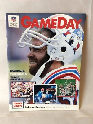 Vintage 1986 Indianapolis Colts New England Patriots 11/9/1986 Program  - Image 1 of 4