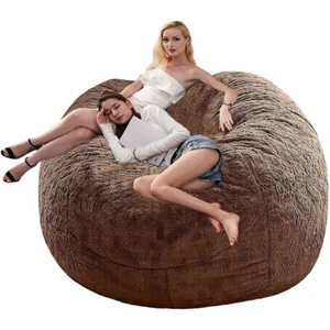 7FT Giant Bean Bag Sofa Living Room Chair Memory Microsuede Soft Protect Cover - Picture 1 of 7