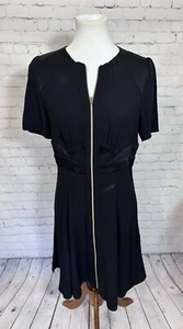 Tara Jarmon schwarzes Damenkleid mit Frontreißverschluss 40 – US Medium NEU neu mit Etikett - Bild 1 von 5