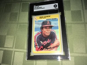 Rod Carew California Angels Signed 1985 Fleer Card SGC Certified - Picture 1 of 2