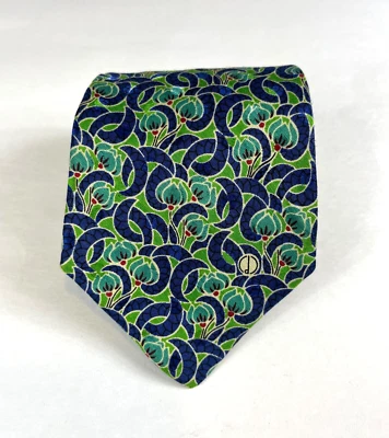 Corbata floral Dunhill para hombre mezcla de lino seda hecha en Italia Foto 1 de 4