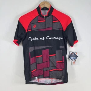 Champion system mens cycling jersey club cut size M black red zip 089805 - Picture 1 of 9