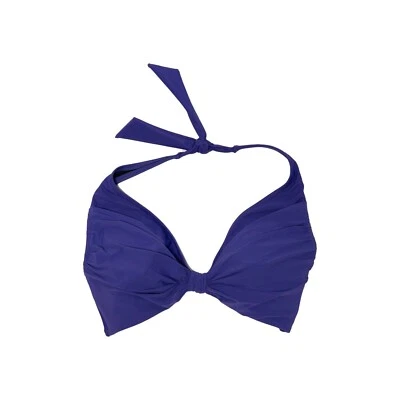 Gottex Women Halter Bikini Top E Cup Royal Purple Size 8 E1803 - Image 1 of 2