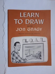 LEARN TO DRAW with JON GNAGY (1950) America's Television Art Instructor Book - Picture 1 of 5