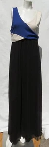 $148 NUOVO MAEVE Anthropologie US abito donna M Medium nero blu ELYSIAN MAXI - Foto 1 di 7